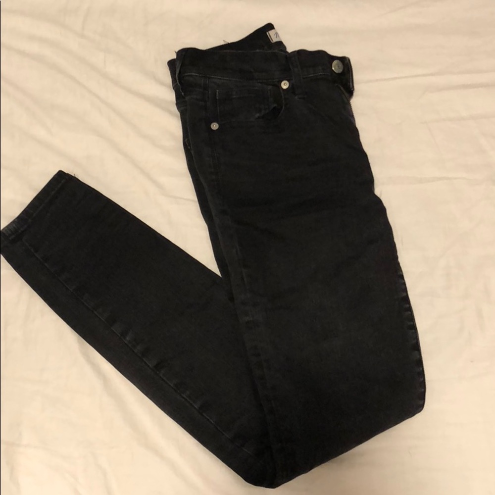 Madewell black frost high rise skinny